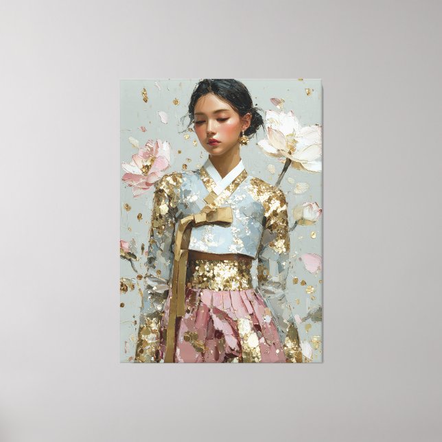 Modern Hanbok Konsttryck Canvastryck (Framsida)