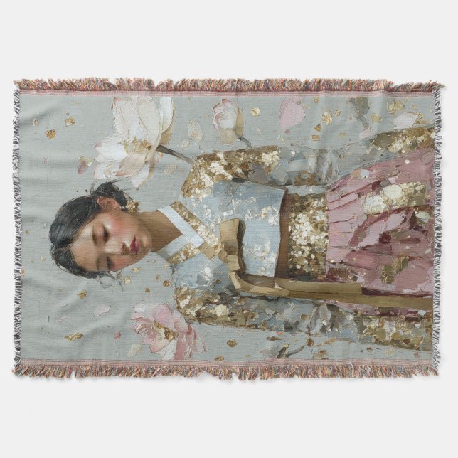 Modern Hanbok Konsttryck Filt (Framsidan)