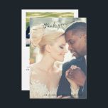 Modern hand, 2 foto Bröllop Tack<br><div class="desc">Din bröllopsdag var perfekt, och dina gäster var en stor del av det. Vilket bättre sätt att säga "tack" än med ett tackkort som läggs till med ett chic-handskrivet tackbudskap? Det här vackra tackkortet från helgdag är det perfekt sättet att visa din uppskattning för vänner, familj eller gäster från bröllop....</div>