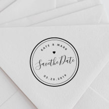 Modern Hand Calligraphy Bröllop Spara Datum