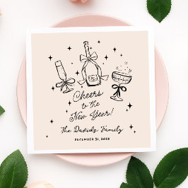 Modern Hand Drawn New Year's Eve Party Pappersservett