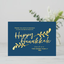 Modern Hand Lettered Glad 3 Foto Hanukkah