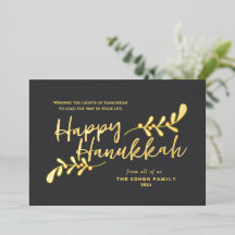 Modern Hand Lettered Glad 3 Foto Hanukkah