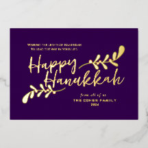 Modern Hand Lettered Glad 3 Foto Hanukkah