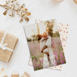 Modern hand Lettered God jul Photo Julkort