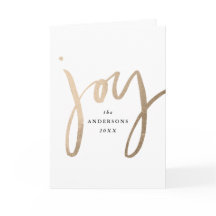 Modern hand-Lettered Joy Guld non-Photo