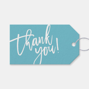 MODERN HAND LETTERED tack för att du skrev vitt Presentetikett