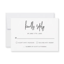 Modern hand Lettering Script Black White Bröllop