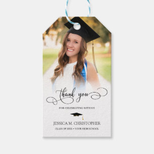 Modern hand Lettering Studenten Photo Tack Presentetikett
