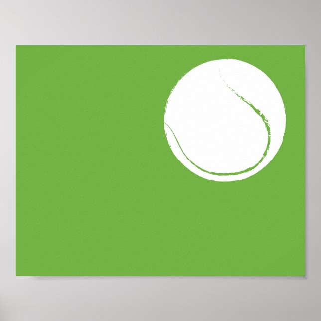 Modern Hand Pavisserligen Patonad Tennis boll Art  Poster (Framsidan)