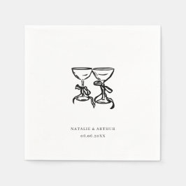 Modern Hand plockade Bröllop Pappersservett