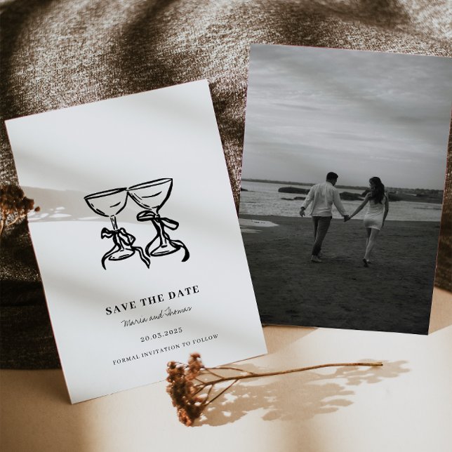 Modern Hand plockade Bröllop spara datum Datumet (Skapare uppladdad)