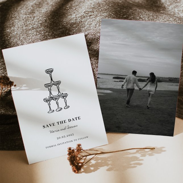 Modern Hand plockade Bröllop spara datum Spara Datumet (Skapare uppladdad)