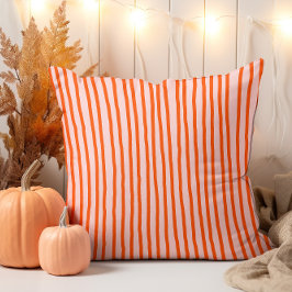 Modern Hand plockade Fall Vermiljon Stripe Kudde