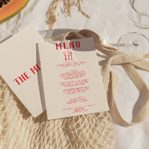 Modern Hand plockade Fork Knivar Retro Quirky Bröl Meny