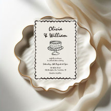 Modern Hand plockade Unik Retro Bröllop