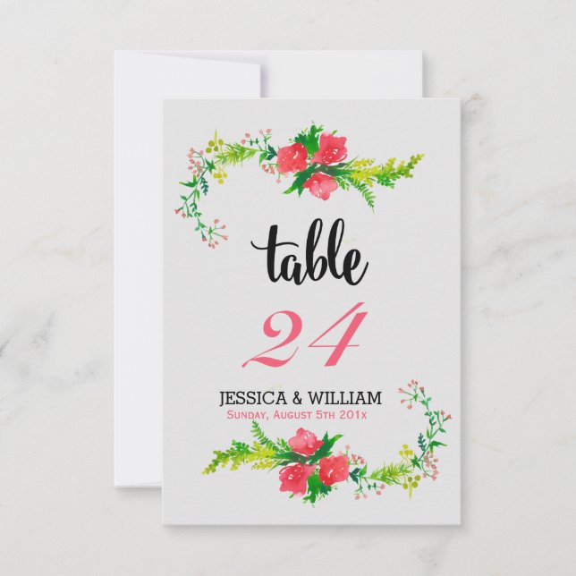 Modern Hand plockade Watercolor Rosa Flowers (Framsida)