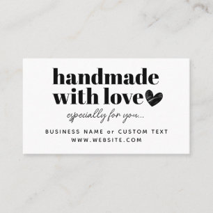 Modern handdator med Kärlek Heart-Tack Visitkort