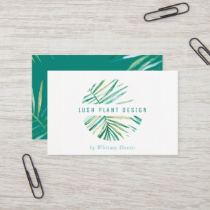 MODERN HANDFLATAN LÖV LOGOTYP lush botanik Life gr Visitkort