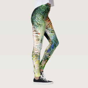 Modern Handflatan-Löv - Tropiskt abstrakt design Leggings
