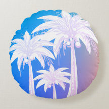 Modern Handflatan Löv Watercolor Colorful Blue Ros