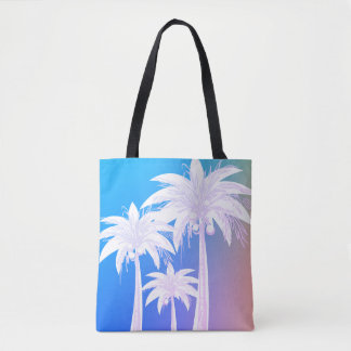 Modern Handflatan Löv Watercolor Colorful Blue Ros Tygkasse