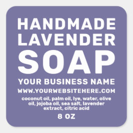 Modern handgjord Lavender Soap Corsican Blue Fyrkantigt Klistermärke