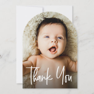 Modern Handlettering Anpassad 2 Bilder Baby Shower Inbjudningar