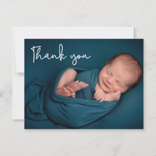Modern handlettering av Baby Fototack för babydusc Vykort