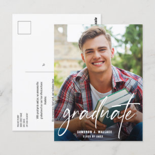 Modern Handlettering Script Examenfoto Vykort