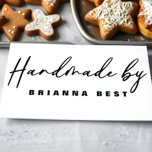 Modern "Handmade by", fet handskriven kalligrafi Stämpel