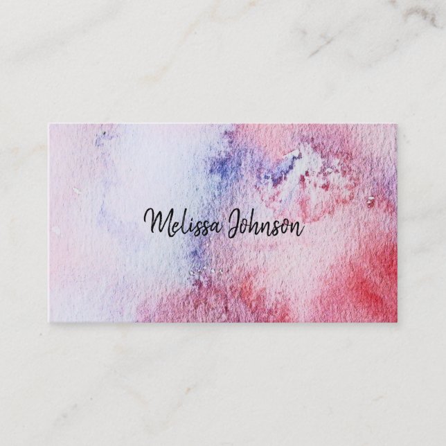 Modern handpainted splatter för visitkort (Framsida)