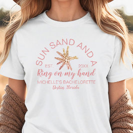 Modern Handritad Strand Sjungfru Brud T Shirt