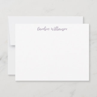 Modern handskriftsformat Lilac Personlig Stationer Anteckningskort