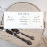 Modern handskriftshjärta Vågrät Bröllop Meny<br><div class="desc">De här unika menyerna i vågrät bröllop har ett modernt handskriftsskript i en enkel svartvit design. Personlig med parets datum namn och bröllop lägger de till en snyggt och contemporary till din mottagning,  vilket kombinerar elegans med en personlig för din speciella dag.</div>