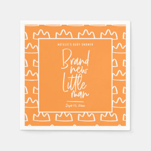 Modern handskriven babydusch pappersservett