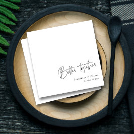 Modern handskriven: bättre tillsammans med Bröllop Pappersservett