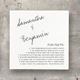 Modern handskriven Black & White Roligt Facts Bröl Pappersservett