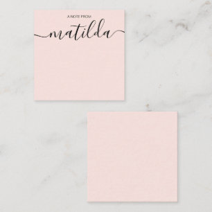 Modern handskriven Calligraphy Simple Note Card Anteckningskort