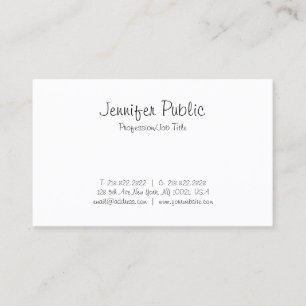 Modern handskriven elegant enkel kalligrafi visitkort