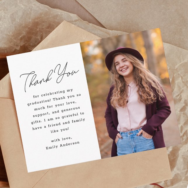 Modern handskriven examensbild tack vykort (Skapare uppladdad)