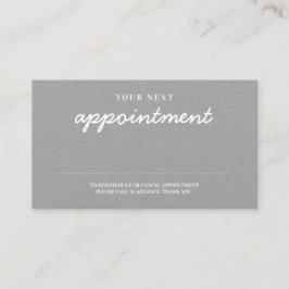 Modern handskriven Grått-påminnelse för Snyggt Tidsbeställning Kort