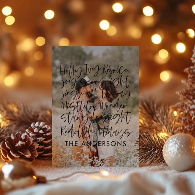 Modern handskriven Helgdag-fotokort (Skapare uppladdad)