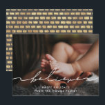 Modern handskriven, inspirationsinstruktiv foto julkort<br><div class="desc">En modern typografi för den här fotokortsamlingen. Så här anpassar du dig med din favoritfamilj bild. Du kan också enkelt ändra färg på teckensnittet eller den geometriska bakgrunden till dina önskemål.</div>