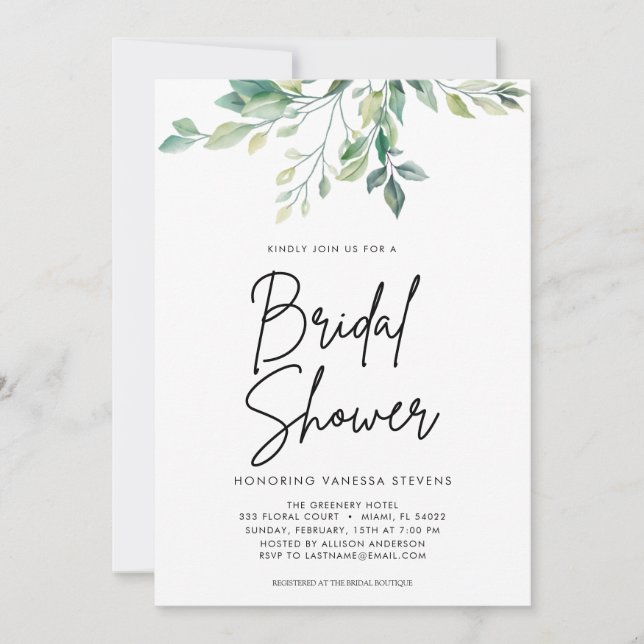 Modern handskriven Möhippa för svart skript Inbjudningar (Framsida)