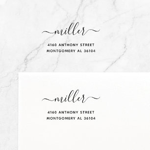 Modern handskriven Namn & Returadress 08d. Självfärgande Stämpel