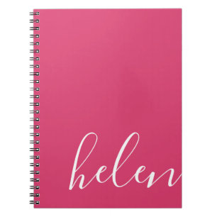 Modern handskriven Namn-typografiskript i Rosa Anteckningsbok