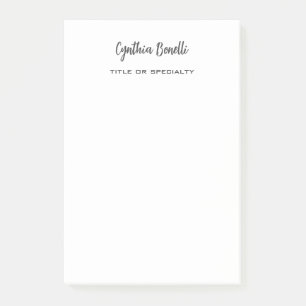 Modern handskriven Professionell med minimal storl Post-it Block