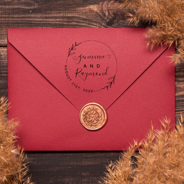 Modern handskriven skrift, gift par Bröllop Stämpel (Skapare uppladdad)