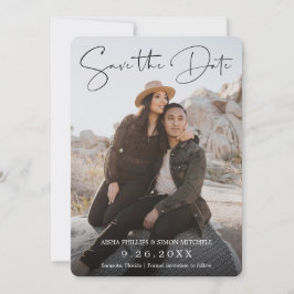 Modern handskriven skript spara datumet